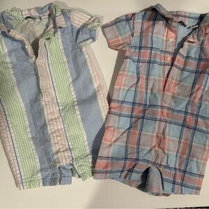 J&J summer baby Striped and Plaid rompers